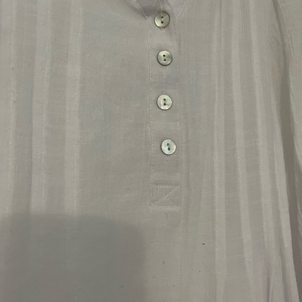 Gauze Zac & Rachel Woman’s White Button-Up Top 2X - Picture 2 of 5